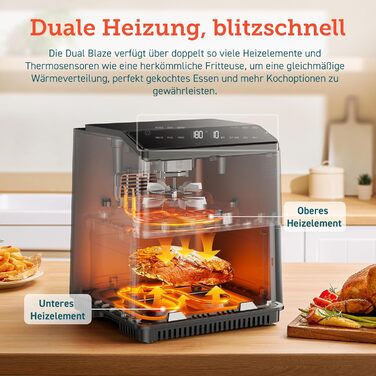 Фритюрница многофункциональная 6,4 л 1700 Вт XXL Dual Blaze COSORI