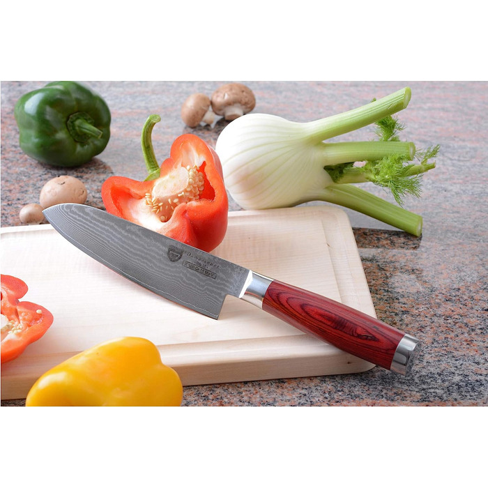 Нож из 67 слоев дамасской стали 17.5 см Santoku 074.56 GRÄWE