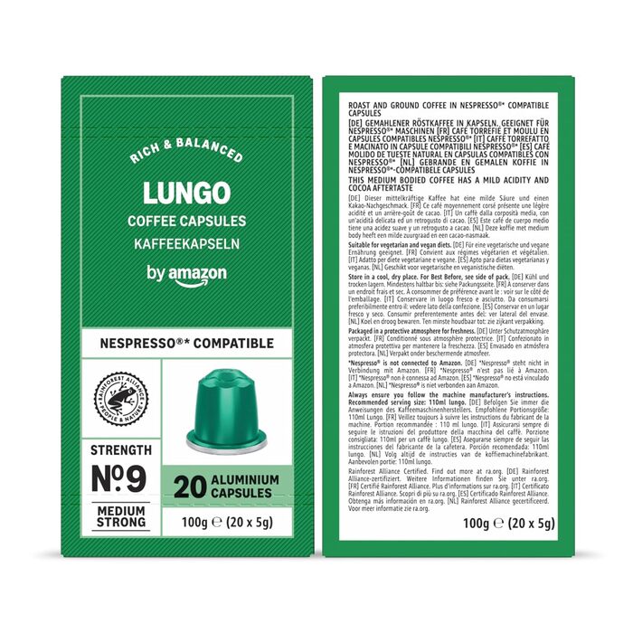 Набор алюминиевых кофейных капсул 5 х 20 шт. Variety Pack Nespresso by Amazon