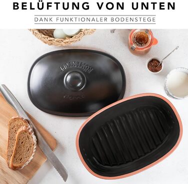 Хлебница 29,5 х 20,5 х 16,5 см Black Medi Oval Römertopf