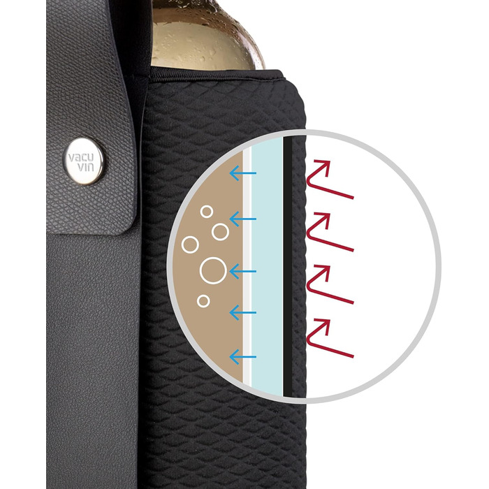 Универсальный кулер для вина 23,5 х 15,8 x 5,5 см Black Artico Vacu Vin