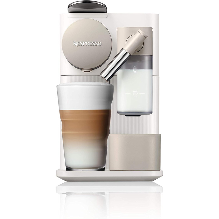 Кофемашина с насадкой для вспенивания молока, белая Nespresso Lattissima One De'Longhi