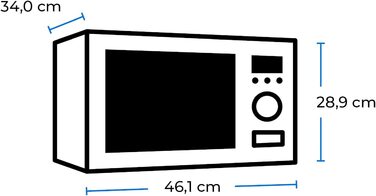 Микроволновая печь Exquisit UMW 800 G-3 Inox / 800 Вт / 20 л