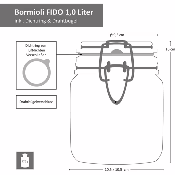 Набор из 6 баночек для специй Fido Bormioli Rocco