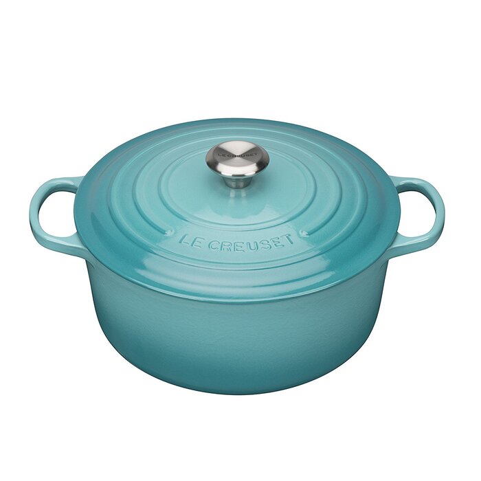 Le Creuset Кастрюля жаровня с крышкой 24 см бирюзовый Signature Le Creuset 60840₽