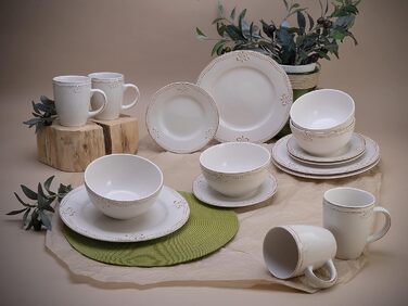 Столовый сервиз из керамогранита на 4 человека 16 предметов Romantic Vintage 23601 CreaTable