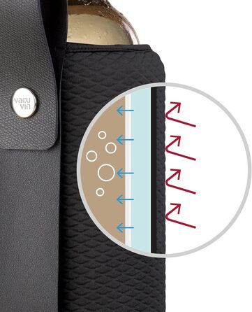 Универсальный кулер для вина 23,5 х 15,8 x 5,5 см Black Artico Vacu Vin