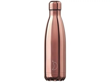 Вакуумная бутылка для воды 0,5 л, цвета розового золота Chrome Rose Gold CHILLY'S