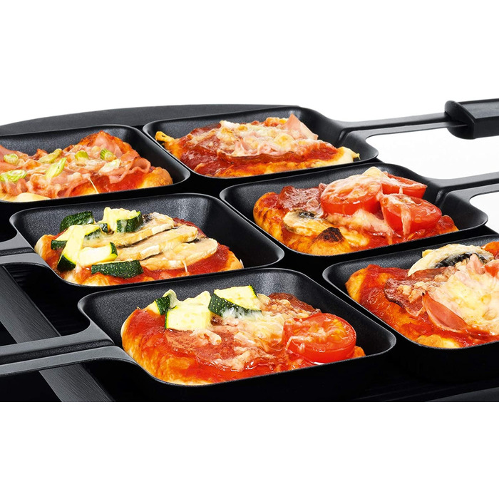 Гриль-раклетница Steba Pizza Raclette RC 6 / 1500 Вт / 6 сковородок с антипригарным покрытием