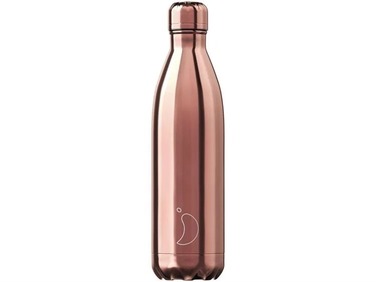 Вакуумная бутылка для воды 0,75 л, цвета розового золота Chrome Rose Gold CHILLY'S