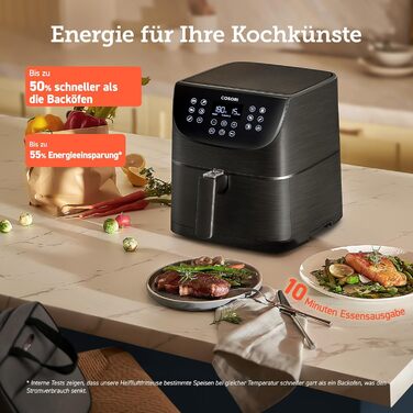 Фритюрница многофункциональная 5,5 л 1700 Вт Hot Air Fryer XXL COSORI