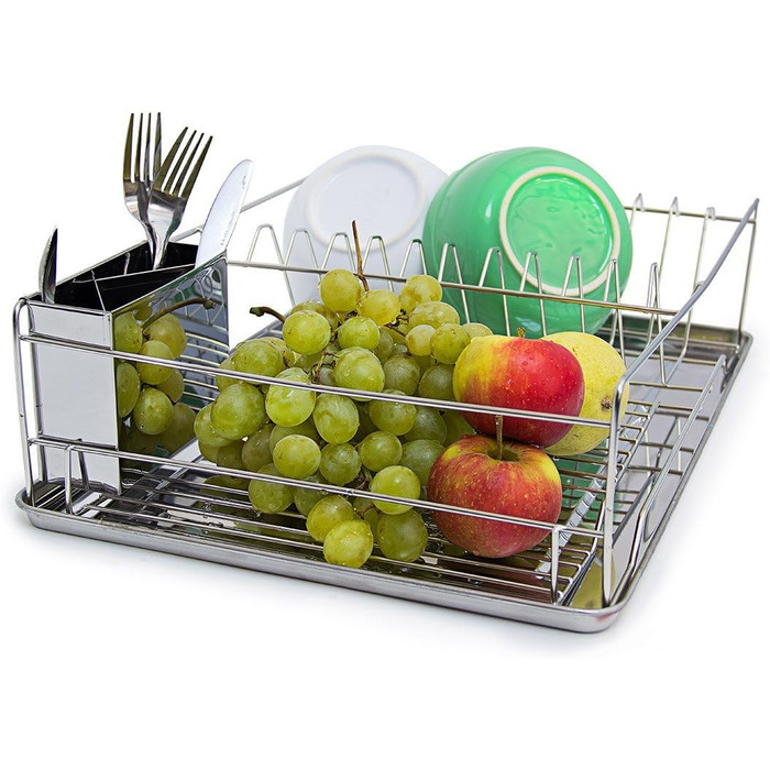Сушилка для посуды 48 х 33 х 12 см XL Stainless Steel Relaxdays
