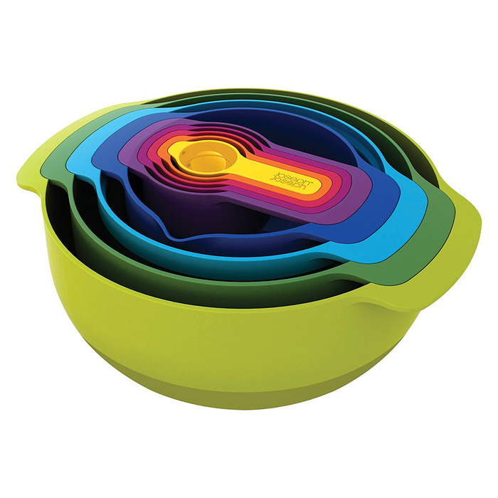 Набор мисок 9 предметов Nest Plus Multicolor Joseph Joseph