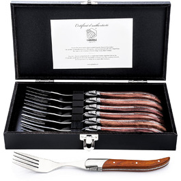 Набор вилок для стейка с футляром 6 предметов Rose Wood Luxury Line Laguiole