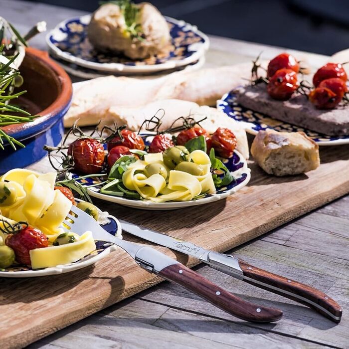 Набор вилок для стейка с футляром 6 предметов Rose Wood Luxury Line Laguiole