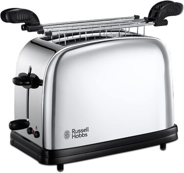 Тостер Russell Hobbs / 1200 Вт / на 2 ломтика / 6 ступеней / с насадкой для булочек