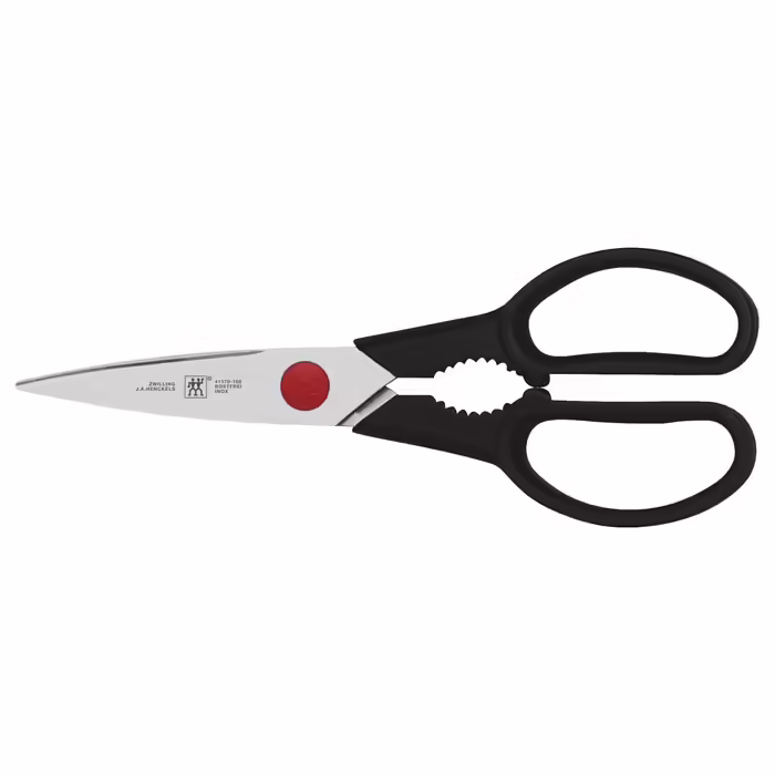 Набор из 5 ножей с ножницами и затачивающим блоком черный Gourmet Zwilling