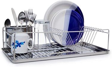 Сушилка для посуды 48 х 33 х 12 см XL Stainless Steel Relaxdays