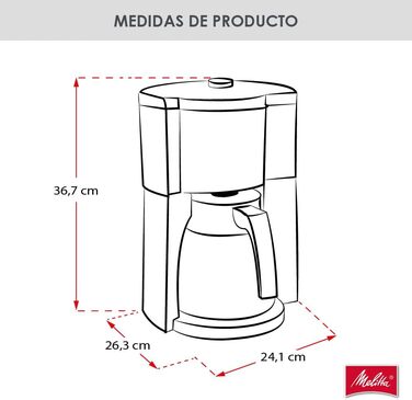 Фильтр-кофеварка 1.25 л, черная Melitta