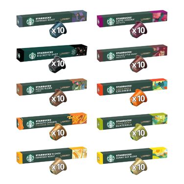 Набор алюминиевых кофейных капсул 10 х 10 шт. Variety Pack Nespresso Starbucks